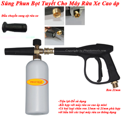 Súng Rửa Xe Phun Bọt Tuyết Cho Máy Rửa Xe Gia Đình