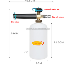 Súng Rửa Xe Phun Bọt Tuyết Cho Máy Rửa Xe Gia Đình