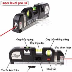 Thước ni vô laser 4in1