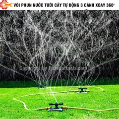 Vòi Phun Nước Tưới Cây Tự Động 3 Cánh (Đế Cánh Bướm)