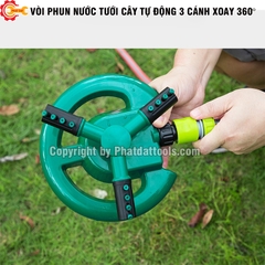 Vòi Phun Nước Tưới Cây Tự Động 3 Cánh (Đế Tròn)