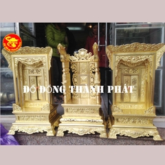 Ngai Khám Đồng Thờ Cúng Gia Tiên Nhà Họ cao 81 cm, rộng 45 cm