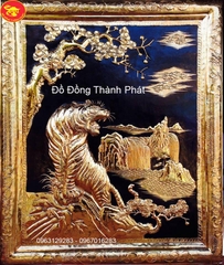 Tranh Đồng Chúa Sơn Lâm Mạ Vàng 24k| Địa Chỉ Bán Tranh Đồng Tại Hà Nội