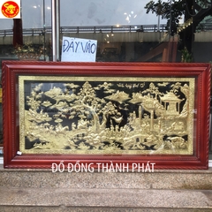 Tranh Vinh Quy bái Tổ Bằng Đồng Dài 1,76 m Treo Nhà Thọ Nguyễn Hà Nội