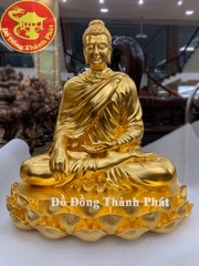 Tượng Ngài Đức Phật Adida Bằng Đồng Mạ Vàng 24k