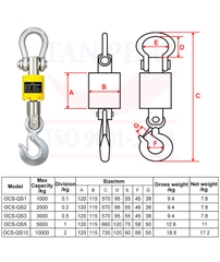 Cân treo in phiếu Wireless OCS QS1