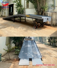 Cầu dẫn xe nâng lên container