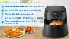 Nồi chiên không dầu Philips 6.2 lít NA130/00