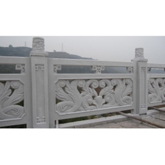 Lan can tường rào bằng đá trắng