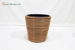 Decorative Plastic Rope Woven Planter Basket for Home & Garden-CH4393A-4BR