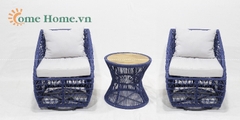 Handmade Rope Woven Outdoor Sofa with Metal Frame-CH5240A-3BLU