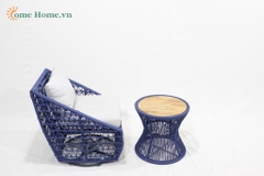 Handmade Rope Woven Outdoor Sofa with Metal Frame-CH5240A-3BLU