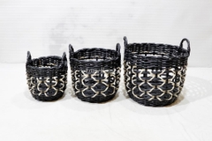 Woven Baskets for Storage, Wicker Storage Basket - CH4117A-3MC