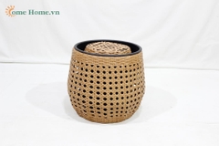 Vietnam Handmade Plastic Rope Planter Basket Factory OEM Supplier-CH4396A-2BR