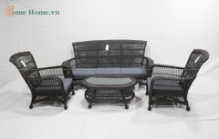 Handmade Plastic Rope Woven Sofa Set for Outdoor Living - CH5420A-4BL