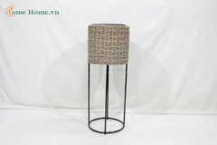 Handmade Plastic Rope Planter with Stand – Eco-Friendly Home Decor-CH3356B-1-3BR