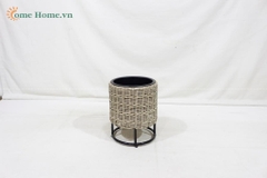 Handmade Plastic Rope Planter with Stand – Eco-Friendly Home Decor-CH3356B-1-3BR