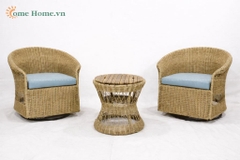 Handwoven PE plastic furniture Sofa – Outdoor Synthetic Wicker Furniture-CH5449