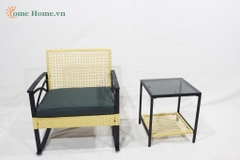 Plastic Rattan Sofa Set for Garden and Patio-CH5459A-3YL