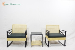 Plastic Rattan Sofa Set for Garden and Patio-CH5459A-3YL