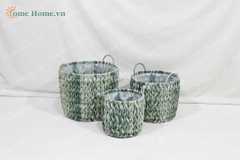 Poly rattan Storage basket, Wicker Basket - CH3865C-3GR