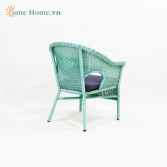 Sofa PE rattan wicker chair with cushion for garden-CH5227A-1GR