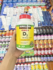 Vitamin D3 2000 IU Kirkland 600 viên( Hàng nội địa Mỹ đủ bill) giúp hấp thụ canxi giúp xương chắc khỏe