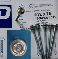 VÍT MẠ KẼM ĐẦU BỌC INOX 304