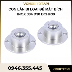 Con lăn bi loại đế mặt bích inox 304 D30 BCHF30