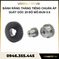 Bánh răng thẳng tiêu chuẩn áp suất góc 20 độ mô-đun 0.5