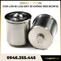 Con lăn bi loại đẩy bi không ren Inox 304 D18 BCHP18
