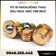 Vít bi nhún đồng thau đầu inox 440C FBPJB10