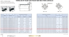 Con trượt tròn mặt bích tròn LMF35LUU (35x52x135mm)