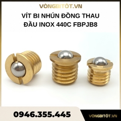 Vít bi nhún đồng thau đầu inox 440C FBPJB8