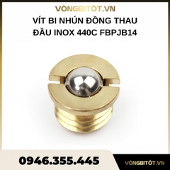 Vít bi nhún đồng thau đầu inox 440C FBPJB14