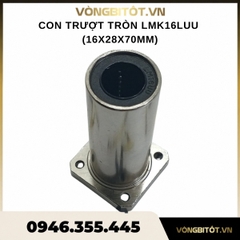 Con trượt tròn LMK16UU, LMK16LUU (Đế vuông phi 16)