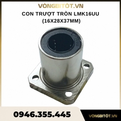 Con trượt tròn LMK16UU, LMK16LUU (Đế vuông phi 16)