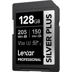 Thẻ nhớ SD Lexar 128GB Professional SILVER PLUS UHS-I V30 205MB/s