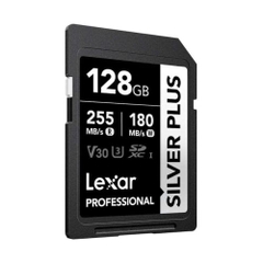 Thẻ nhớ Lexar Professional Silver Plus SDXC UHS-I V30 128GB 255MB/s 180MB/s | Chính Hãng
