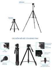 Chân máy Benro - T980 | Chính Hãng