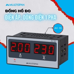 Đồng hồ đo điện áp, dòng điện 1 pha AV-33 Multispan