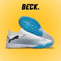 Giày Bóng Đá Puma Future 7 Ultimate Trắng Xanh Cổ Lửng TF