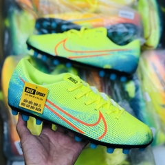 Giày Bóng Đá Nike Mercurial 13 Academy Nõn Chuối Xanh Ngọc Vạch Cam AG