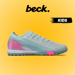 Giày Bóng Đá Trẻ Em Mercurial Vapor 16 Elite Xám Xanh Vạch Hồng Cổ Lửng HQ TF