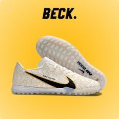 Giày Bóng Đá Mercurial Vapor 15 Academy United Trắng Vàng Vạch Đen Đế Đệm HQ TF