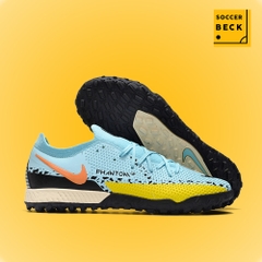 Giày Bóng Đá TQ Nike Phantom GT2 Elite Lucent Vàng Xanh Đen Cổ Lửng HQ TF