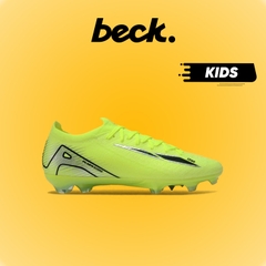 Giày Bóng Đá Trẻ Em Mercurial Vapor 16 Elite Xanh Chuối Vạch Đen Cổ Lửng FG