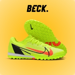 Giày Bóng Đá Nike Mercurial Vapor 14 Pro Nõn Chuối Cam Vạch Đen Cổ Lửng HQ TF