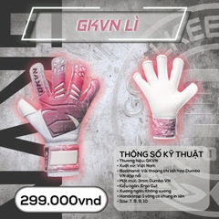 Găng Tay Thủ Môn GKVN Lì - Hồng
