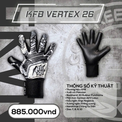 Găng Tay Thủ Môn KFB VERTEX 26 - Trắng Đen